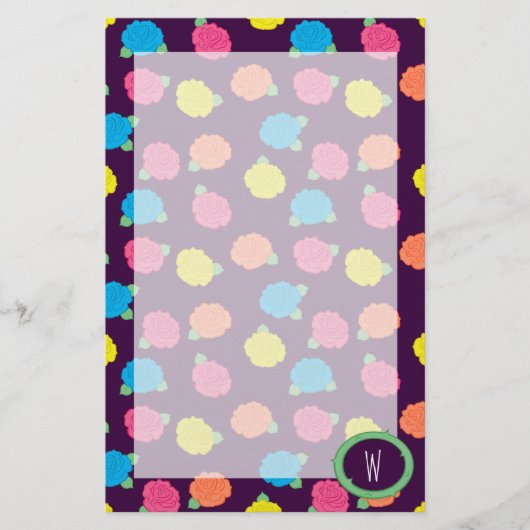 Neon Rozen Stationery Briefpapier (Voorkant)