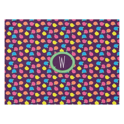 Neon Rozen tafelkleed (Voorkant (Horizontaal))