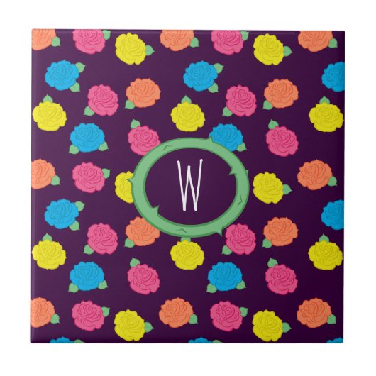 Neon Rozen Tegel Tegeltje (Voorkant)