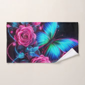 Neon Rozen & Vlinder Bad Handdoek (Handdoek)