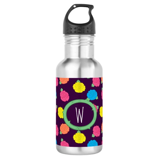 Neon Rozen Waterfles (Voorkant)