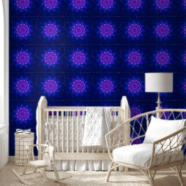 Neon Rozet Gloed Behang