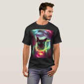 Neon ruimte pug t-shirt (Voorkant volledig)