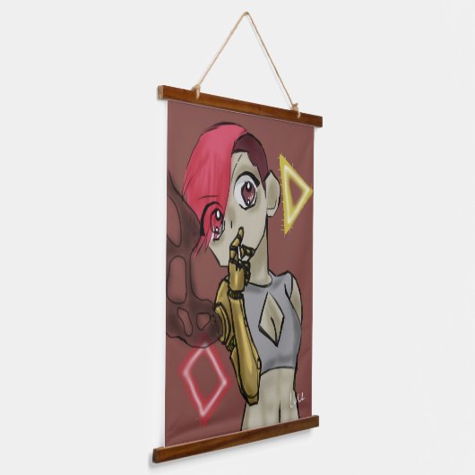 Neon rush hangend wandkleed (Gebogen)