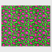 Neon Safari Animal Prints - Groen en Roze Cadeaupapier (Vlak)