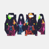 Neon Safari Party Favoriet Box Bedankdoosjes (Uitgevouwen)