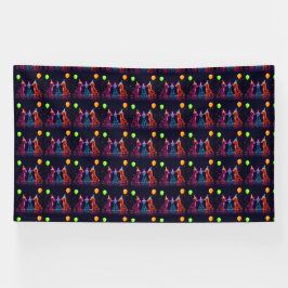 Neon Safari Thema Party Banner