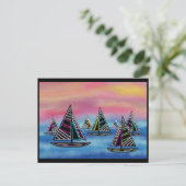 Neon Sails in the Sun Briefkaart (Staand voorkant)