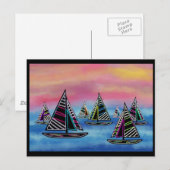 Neon Sails in the Sun Briefkaart (Voorkant / Achterkant)