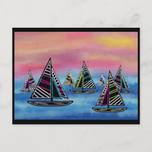 Neon Sails in the Sun Briefkaart
