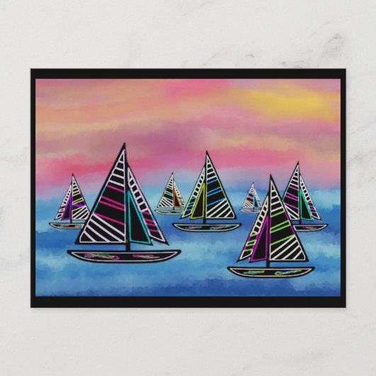 Neon Sails in the Sun Briefkaart (Voorkant)
