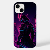 Neon Samurai Cyberpunk iPhone Case (Achterkant)