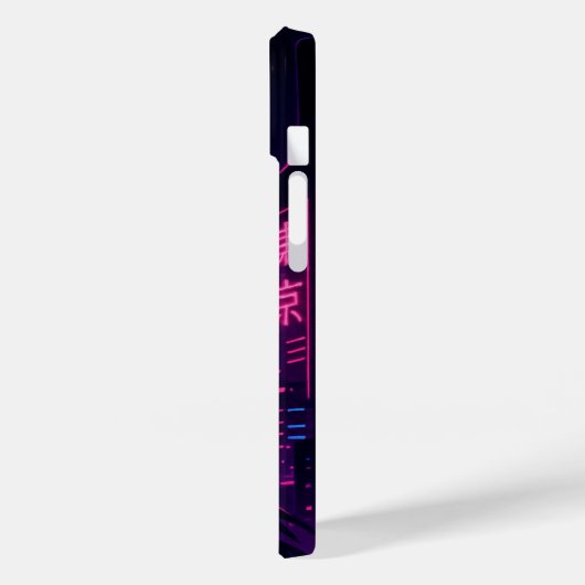 Neon Samurai Cyberpunk iPhone Case (Achterkant / Links)