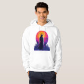 Neon Samurai - Cyberpunk Warrior Art Hoodie (Voorkant volledig)