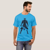 Neon Samurai: Cyberstrijder T-shirt (Voorkant volledig)