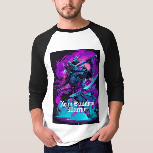 Neon Samurai: een cyberkrijger van de toekomst T-shirt (Voorkant)