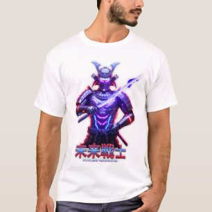 Neon Samurai Krijger Grafisch T-shirt