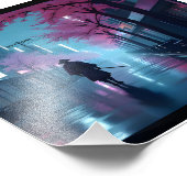 Neon Samurai Nights – Cyberpunk Tokyo Anime Poster (Hoek)