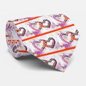 Neon Sand Hearts Stropdas (Opgerold)