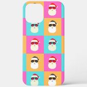 Neon Santa met zonnebrillen kleurrijk Cool Pattern Case-Mate iPhone Case (Achterkant)