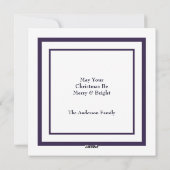 Neon Santa Reindeer Holiday Kaart (Achterkant)