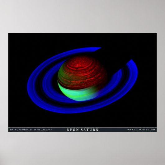 Neon Saturn Poster (Voorkant)