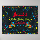 Neon Schaats Party Poster (Voorkant)