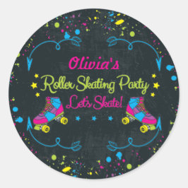 Neon Schaats Party Stickers