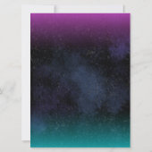 Neon Schaatsen Verjaardagsfeestuitnodiging Kaart (Achterkant)