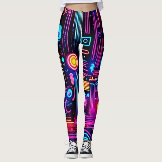 Neon Schakeling Dromen Leggings (Voorkant)