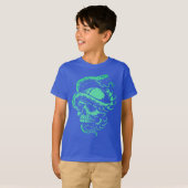 Neon Schedel en Slang Gothic Art T-shirt (Voorkant volledig)