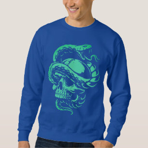 Neon Schedel en Slang Gothic Art Trui