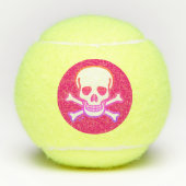 Neon Schedel fuchsia Penn tennisballen (Voorkant)