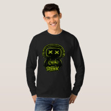 Neon Schedel Gamer Grafische T-shirt met lange mou
