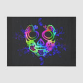 Neon schedel gezicht tissuepapier (Voorkant)