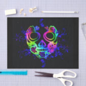 Neon schedel gezicht tissuepapier (Craft)