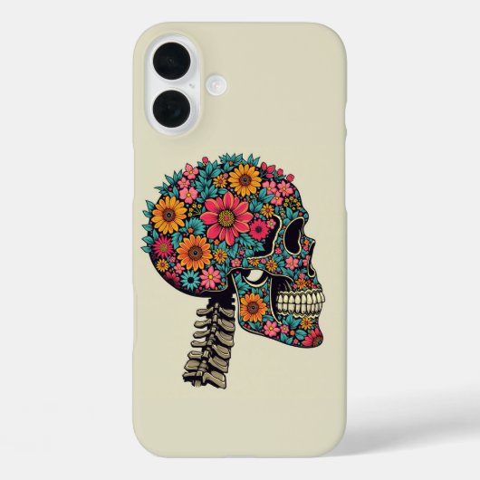 Neon schedel - Halloween gothic Case-Mate iPhone Case (Achterkant)
