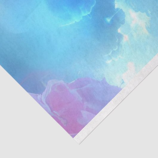 Neon schedel in Sky Decoupage Tissuepapier (Detail)