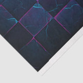 Neon schedel met Hibiscus Decoupage Papier (Detail)