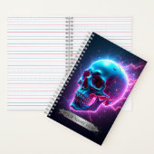 Neon Schedel Spiraal Notebook Notitieboek (Binnen)