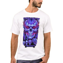 Neon Schedel Streetwear Witte T-shirt