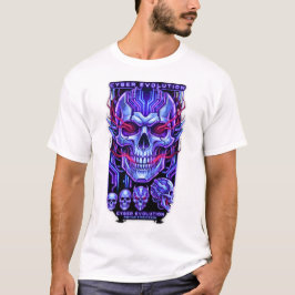 Neon Schedel Streetwear Witte T-shirt