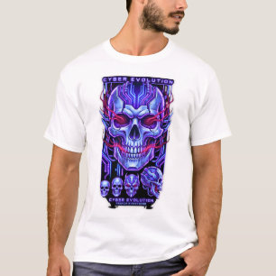 Neon Schedel Streetwear Witte T-shirt 