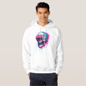 Neon schedelzien hoodie (Voorkant volledig)
