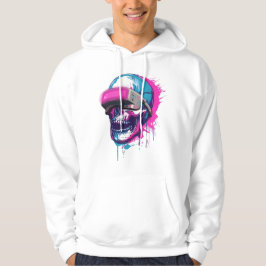 Neon schedelzien hoodie