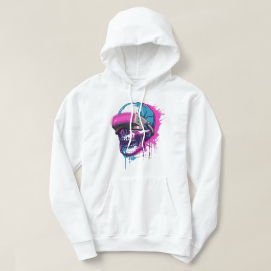 Neon schedelzien hoodie (Design voorkant)