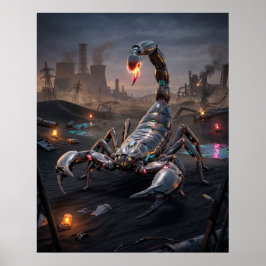 Neon Schorpioen Reactor Zanden Poster