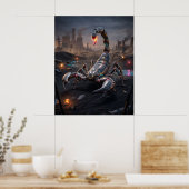 Neon Schorpioen Reactor Zanden Poster (Keuken)