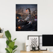Neon Schorpioen Reactor Zanden Poster (Thuiskantoor)