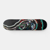 Neon Scream Face skateboard (Horizontaal)